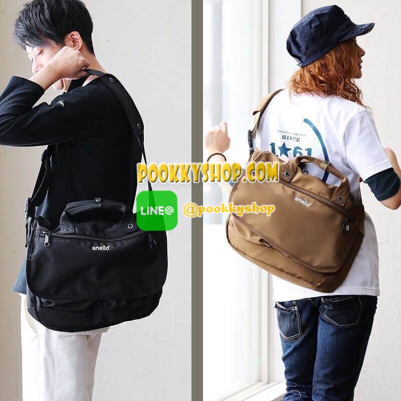 งาน3ป้าย ❤️ 5500 เยน ❤️ ภายในมี วดป Anello urban street nylon shoulder bag ใหม่ชนช้อปกับกระเป๋าถือหรือสะพายแบบ unisex วัสดุผ้าไนล่อน มีคุณสมบัติกันน้ำและน้ำหนักเบา ภายในมีช่องเล็กช่องน้อยแยกเป็นสัดส่วน กว้างและใบใหญ่สามารถใส่เอกสารได้เยอะ ด้