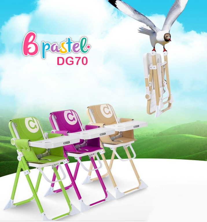 Bpastel DG70 เก้าอี้กินข้าวเด็กทรงสูงเเบบพกพา Oxford Fabric portable baby dining chair รับน้ำหนักได้ 70 kg