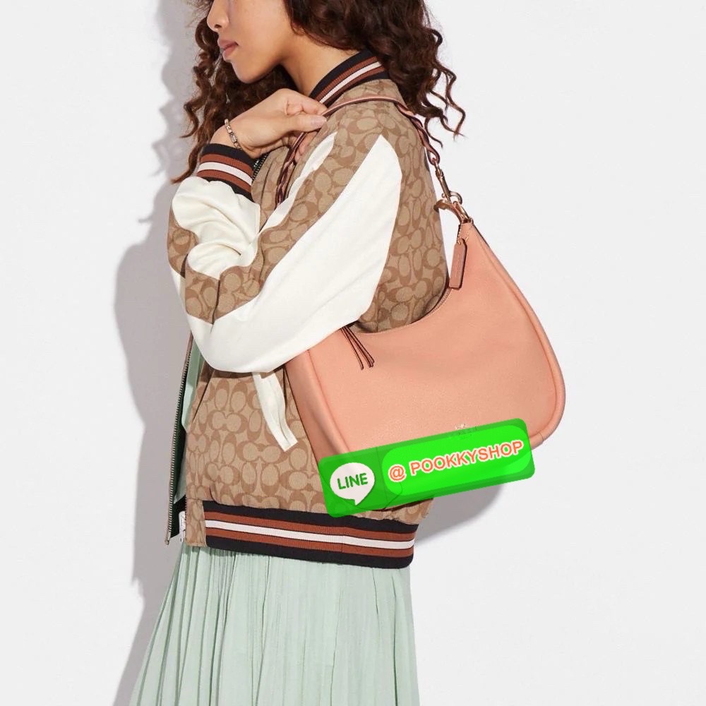 Coach C9190 Jules Hobo Shoulder Crossbody bag Refined pebble leather Inside zip and multifunction pockets Zip-top closure, fabric lining Detachable handle with 11" drop Outside zip pocket