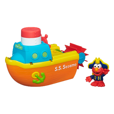 z Sesame Street Elmo Bath Advanture Playskool Steamboat Toy