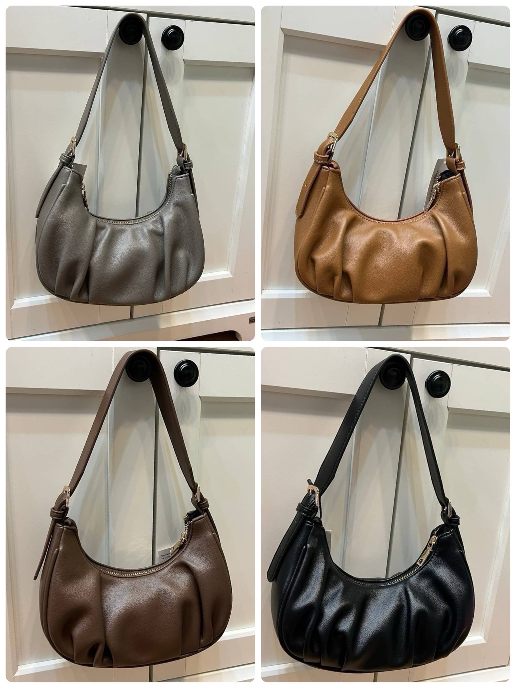 📣 Korean style bag 🇰🇷 กระเป๋าหนังPU ทรงโค้ง มีสายหนังสั้น 1 เส้น และสายยาว 1เส้น ปรับความยาวได้ รุ่นนี้สวยเก๋ ดูแพงมากกกก