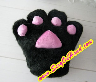 ถุงมือ แมวเหมียว สีขาว ถุงมือคอสเพลย์ ถุงมือแมว ใส่ได้ทั้งเด็กและผู้ใหญ่ Size 22x26cm