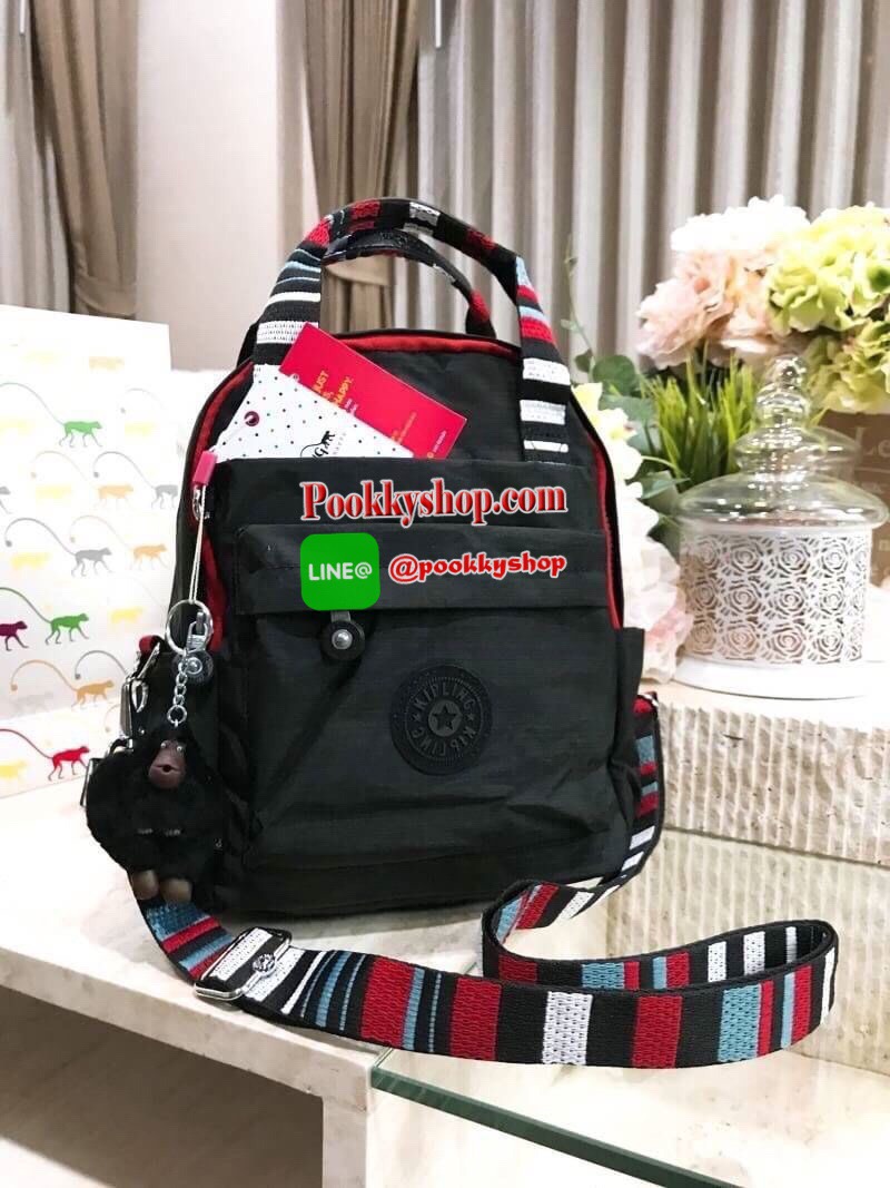 NEW ARRIVAL! KIPLING 2WAYS MINI BACKPACK กระเป๋าสะพาย 2Ways วัสดุ Nylon & Polyester 100% มีหูหิ้วปั้มแบรนด์เเละสายสะพายยาวหลากสีเลื่อนปรับได้ถอดได้ สามารถถือหรือสะพายได้หลายแบบไม่จำเจ จะสะพายไหล่ สะพายเฉียง Crossbody หรือจะคล้องสายเป็นเป้สะพายหลัง Backpac
