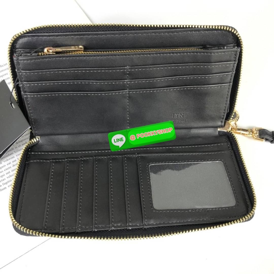 LYN Long Wallet กระเป๋าสตางค์ใบยาว เปิด - ปิดกระเป๋าด้วยซิป ด้านในมีช่องใส่บัตร ช่องใส่ธนบัตร ช่องใส่รูป และช่องซิปใส่เหรียญค่ะ