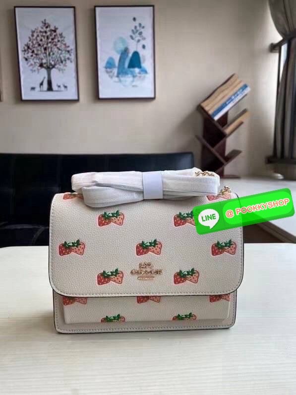 COACH C7596 C5797 Rowan Satchel Crossbody Signature Print รุ่นลิมิเต็ดสุดคิ้วท์ พิมพ์ลายสตรอเบอรี่ละมุน แทรกหัวใจเบา ๆ น่ารักแบบละลายใจ