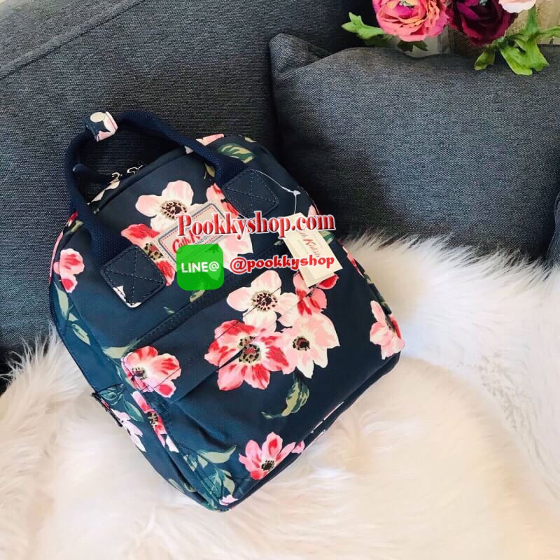 Best Seller !! Cath Kidston Multi Strap Backpack กระเป๋าสะพายเป้รุ่นมินิ แบรนด์ดังสไตล์วินเทจสุดฮิต วัสดุ Canvas เคลือบกันน้ำสามารถเช็ดทำความสะอาดง่าย เปิดปิดกระเป๋าด้วยซิปสะดวกใช้ ด้านหน้าประดับโลโก้แบรนด์สวยโดดเด่น พร้อมช่องซิปด้านหน้ากระเป๋าอีกหนึ่งช่อ