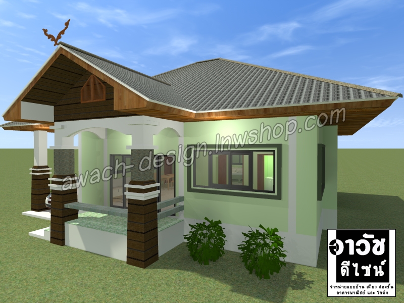 B115 แบบบ้านชั้นเดียว 3 ห้องนอน