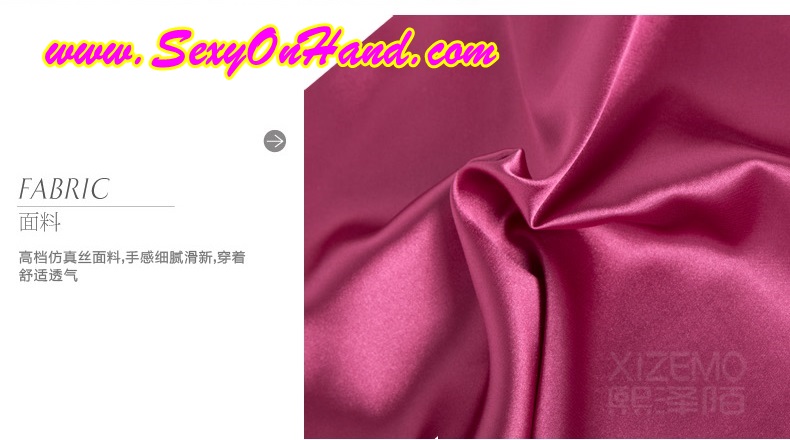 ชุดนอนผ้าไหม ชุดนอนคุณหนู สุดหรู ผ้าไหมคล้องคอ สีม่วงอมแดง แต่งกุหลาบ ช่วงอก เนื้อผ้าสวยหรู งานเย็บเกรดพรีเมี่ยมคะ