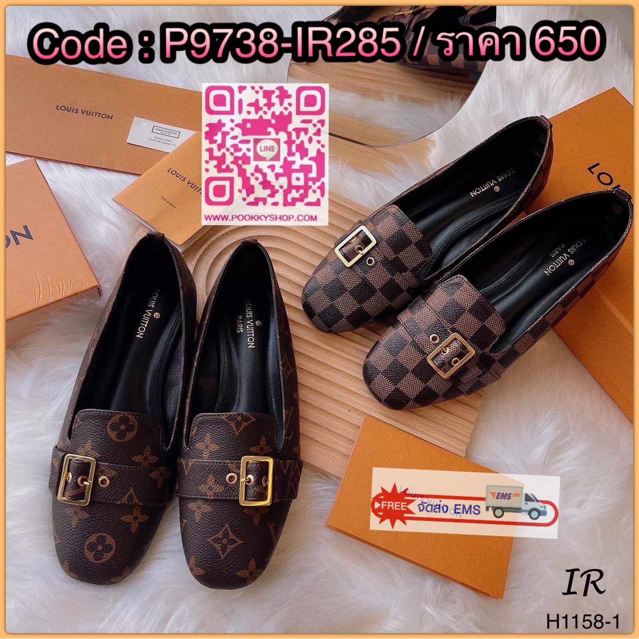 รีพีทแบบขายดี!!! พร้อมส่ง !!! LV คัทชูแต่งอะไหล่ หนังสวยมากกกก พื้นกันลื่น อย่างดี ปั้มแบรนด์งานดี มากค่ะ ถ้าเทียบ คุณภาพ ถือว่าเกินเบอร์เลยค่า