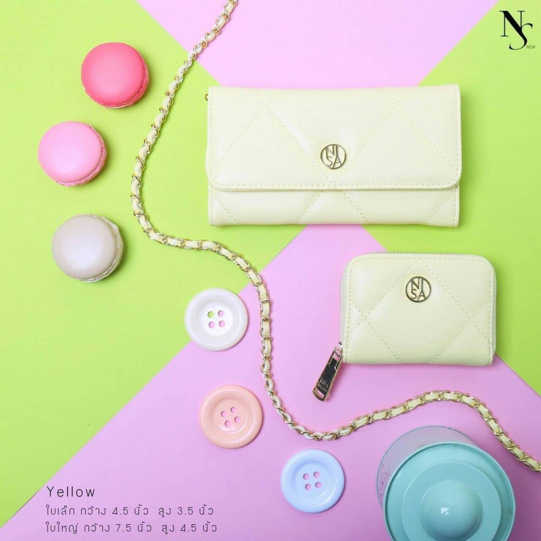 NISA Style My Authentic Brand มาแล้วค่ะ กระเป๋าสตางค์แบรนด์แท้ รุ่นขายดีที่สุด !!! NISA bag ~ ปังแน่นอน !!! จัด set 2 ใบ มาพร้อมกล่องแบรนด์ เลิศมากค่ะ ด้านหน้าและหัวซิปมีโลโก้แบรนด์ทุกใบ ภายในบุผ้าลายลิขสิทธิ์อย่างดี งานแลมป์ขึ้นเงา น้ำหนักเบามากค่ะ มาพร้