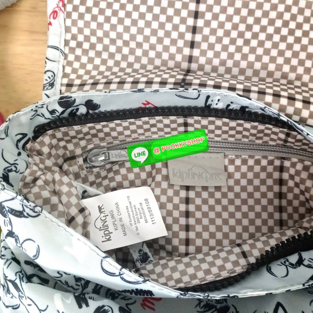 KIPLING SABIAN CROSSBODY MINI BAG กระเป๋าสะพายข้าง วัสดุ Nylon & Polyester 100% ขนาดเล็กกำลังน่ารัก เปิด-ปิดด้วยฝาปิดกระดุมแม่เหล็กและซิปแบรนด์ ด้านในทีแท็กแบรนด์