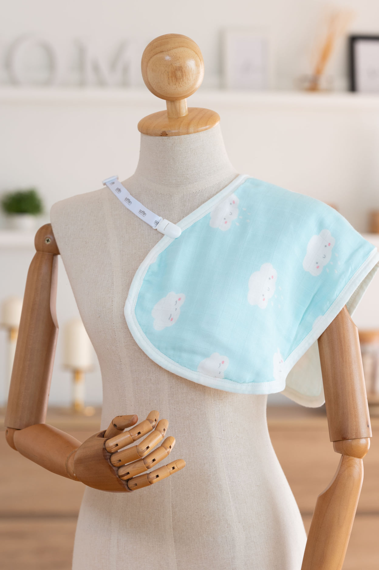 Sofflin ผ้าพาดบ่า 2 in 1 แบบไม่หล่นพื้น(แพ็ค 2ผืน)