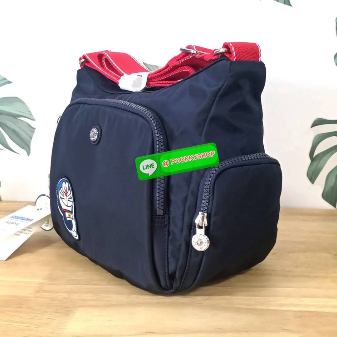 Kipling GABBIE Mini Doremon Blue กระเป๋าสะพายข้างรุ่นใหม่จาก Kipling X Doremon Collection วัสดุด้านนอก Nylon + ซับใน Polyester