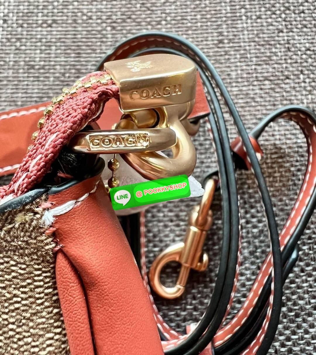 COACH X PEANUTS TERI SHOULDER BAG IN SIGNATURE WITH PATCHES ((CE848)) 📣พร้อมส่งที่ไทย ห้ามพลาด สวยก่อนใครค่าา! กับกระเป๋าคล้องไหล่หรือสะพายแบบครอสบอดี้ร์ หนังแท้สวย ☃️ด้านหน้าปักลวดลายSnoopy+Snow น่ารักๆน่าใช้มากๆ เปิด-ปิดกระเป๋าด้วยซิปภายใ