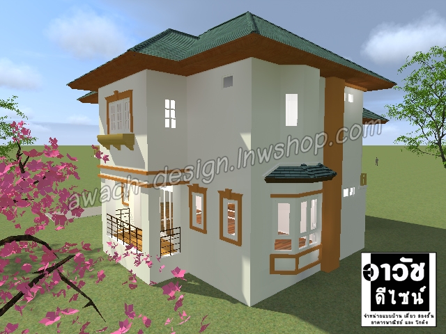 C0104 แบบบ้าน 2 ชั้น 4 ห้องนอน