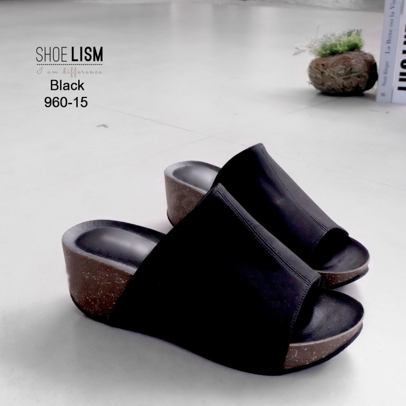 งานขายดี มาเพิ่มครบสี พร้อมส่งจร้า!! รองเท้าส้นเตารีด หน้าเต็มใส่สวยเป้ะตามแบบทรงสวมหนังกลับ พื้นบุนวม สวยกริ้บตามแบบ