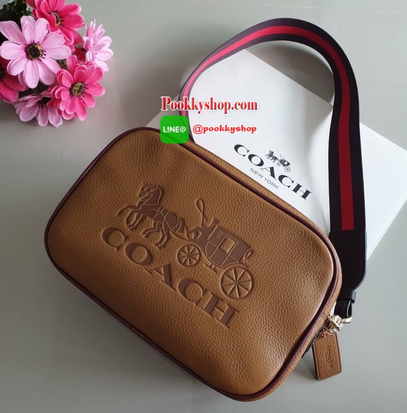 Coach F75818 F72704 Jes crossbody 2 ซิปรุ่นใหม่ ปั๊มลายรถม้า สายสะพายแบบสปอร์ต สวยงามมากค่ะ