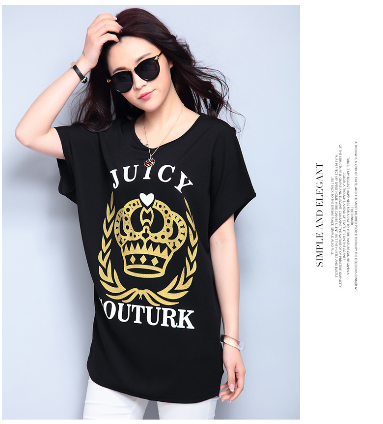 เสื้อแฟชั่นทรงแขนค้างคาว พิมพ์ลาย ผ้าเนื้อนิ่มยืดหยุ่น งานป้าย