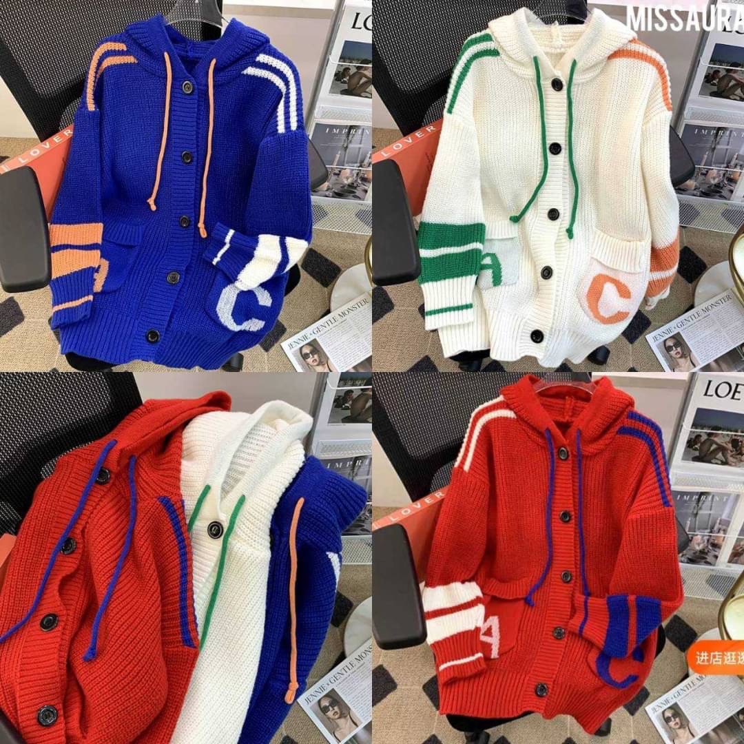 Detail : เสื้อคลุมไหมพรมงานมีhoodสวยผ้าดีนิ่ม