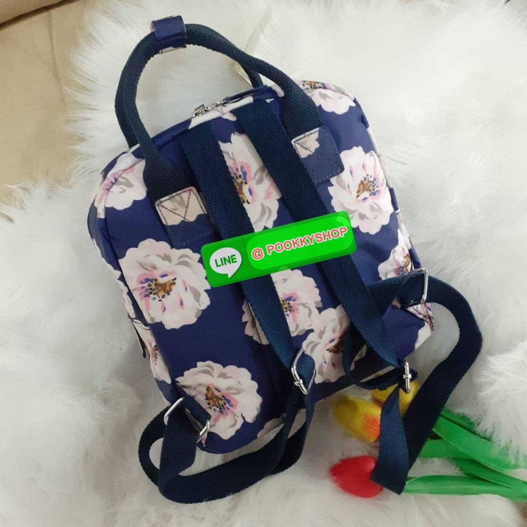 Best Seller !! Cath Kidston Multi Strap Backpack กระเป๋าสะพายเป้รุ่นมินิ แบรนด์ดังสไตล์วินเทจสุดฮิต วัสดุ Canvas เคลือบกันน้ำสามารถเช็ดทำความสะอาดได้ เปิดปิดด้วยซิปสะดวกใช้ ด้านหน้าประดับโลโก้แบรนด์ พร้อมช่องซิปด้านนอกใส่กระเป๋าสตางค์ มือถือได้ ด้านในมีช่