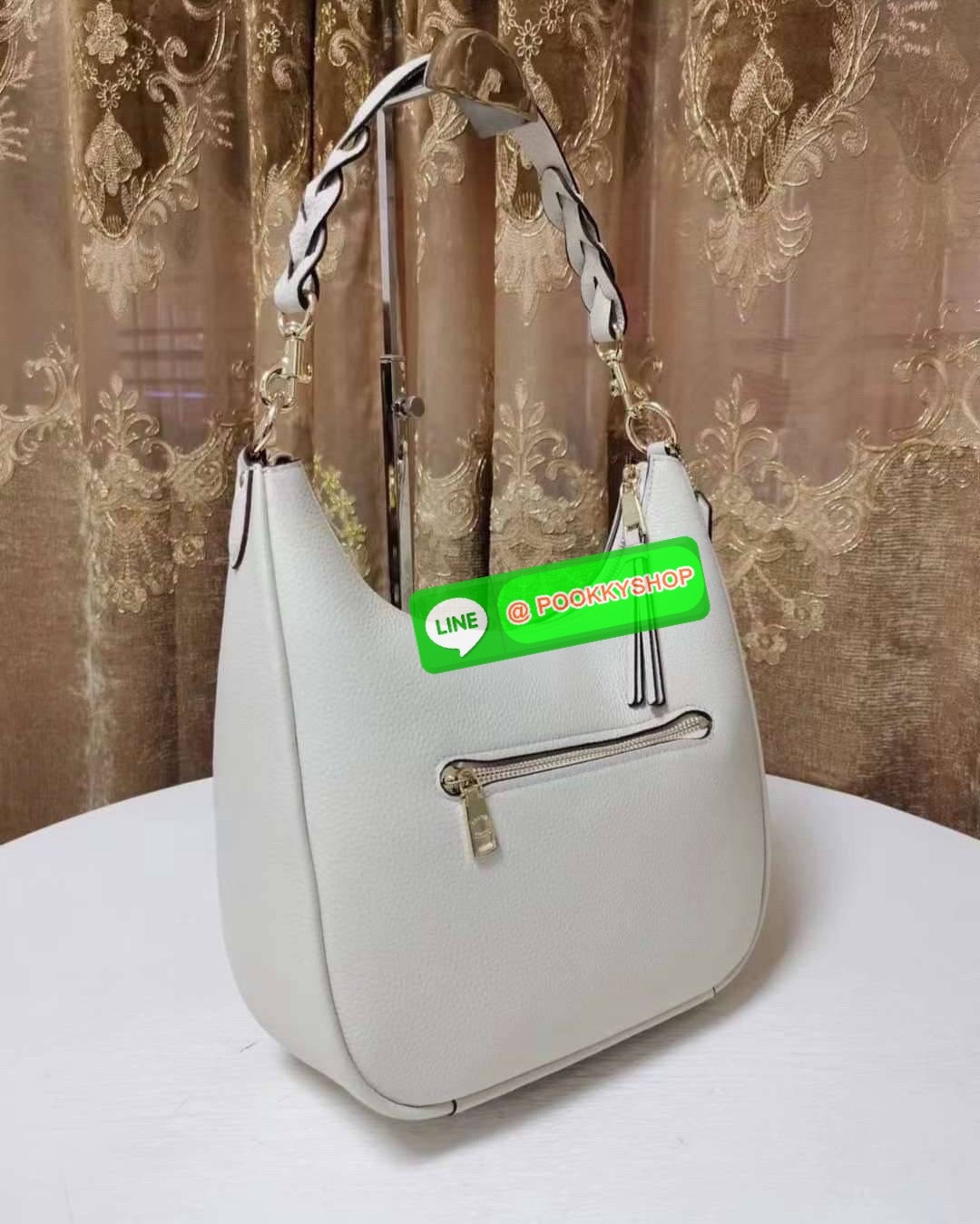 Coach C9190 Jules Hobo Shoulder Crossbody bag Refined pebble leather Inside zip and multifunction pockets Zip-top closure, fabric lining Detachable handle with 11" drop Outside zip pocket