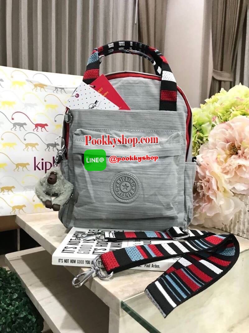 NEW ARRIVAL! KIPLING 2WAYS MINI BACKPACK กระเป๋าสะพาย 2Ways วัสดุ Nylon & Polyester 100% มีหูหิ้วปั้มแบรนด์เเละสายสะพายยาวหลากสีเลื่อนปรับได้ถอดได้ สามารถถือหรือสะพายได้หลายแบบไม่จำเจ จะสะพายไหล่ สะพายเฉียง Crossbody หรือจะคล้องสายเป็นเป้สะพายหลัง Backpac