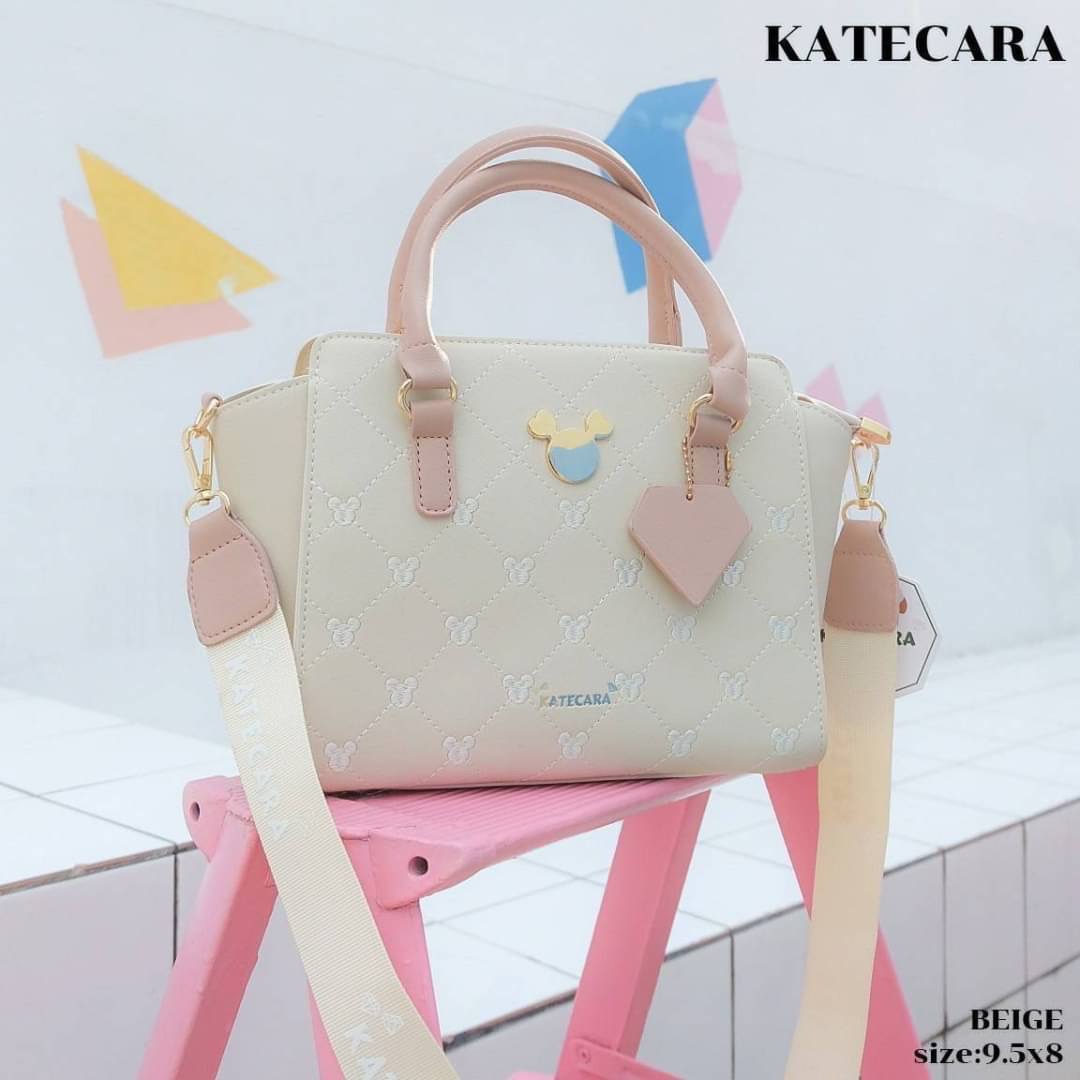 ว๊าวววๆๆ สวยมาก แบรนด์แท้ KATECARA สีพาสเทลหน้ามิกกี้ มี2 สาย ใบใหญ่ งานสวยมากๆ คะ