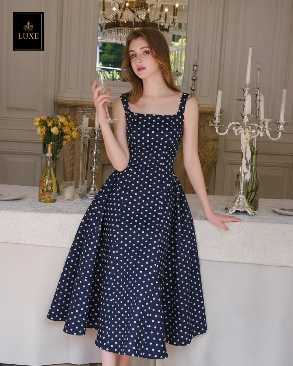 เดรสแฟชั่น เดรสเสื้อกล้ามแขนกุด กระโปรงบานทรงวงกลม แพตเทิร์นสวย