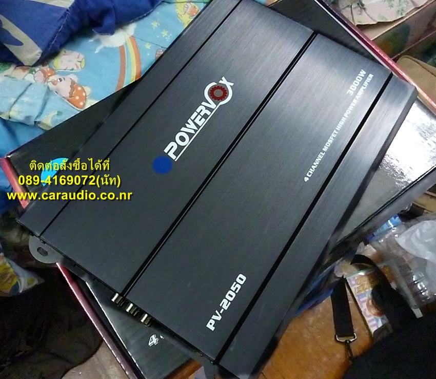 เพาเวอร์แอมป์รถยนต์ 4 ch 3000 W ยี้ห้อ Power Vox (DESIGN FROM USA )