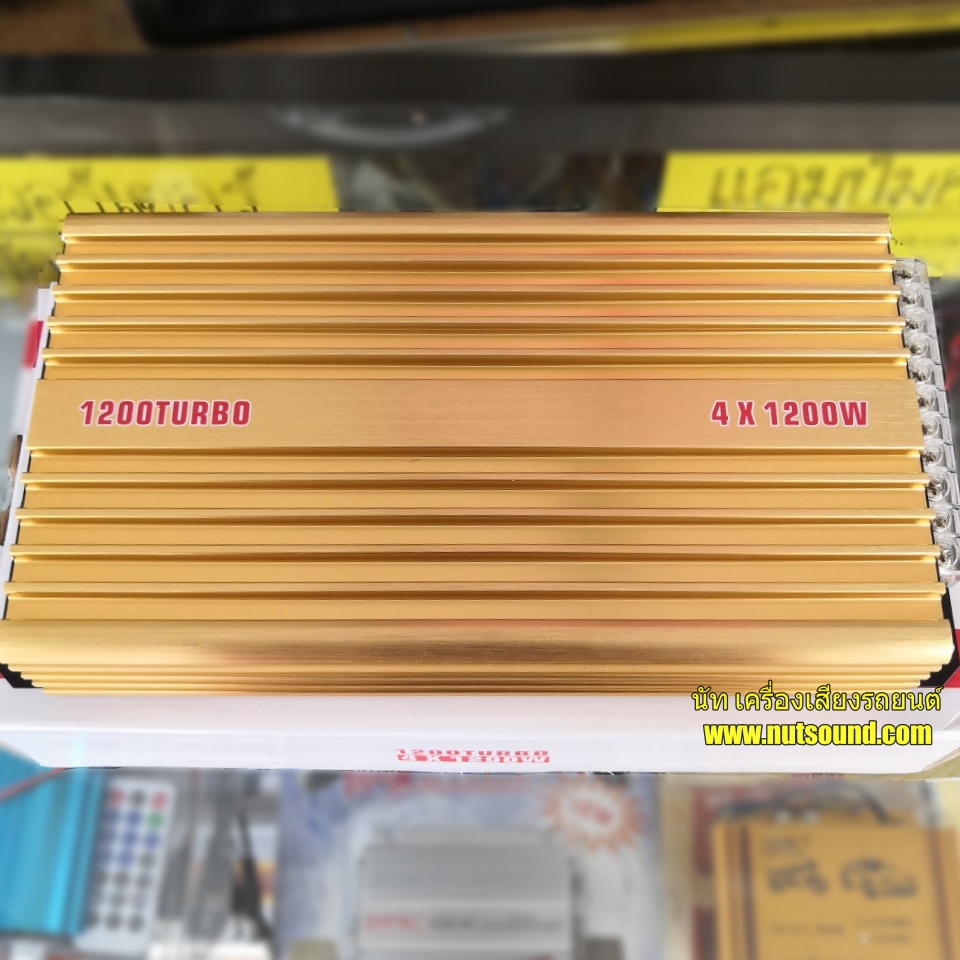 เพาเวอร์แอมป์ class d 4ch 4x1200W รุ่น 1200turbo เพาเวอร์แอมป์รถยนต์ คลาสดี 4 ch ขับกลางแหลม หรือซับ