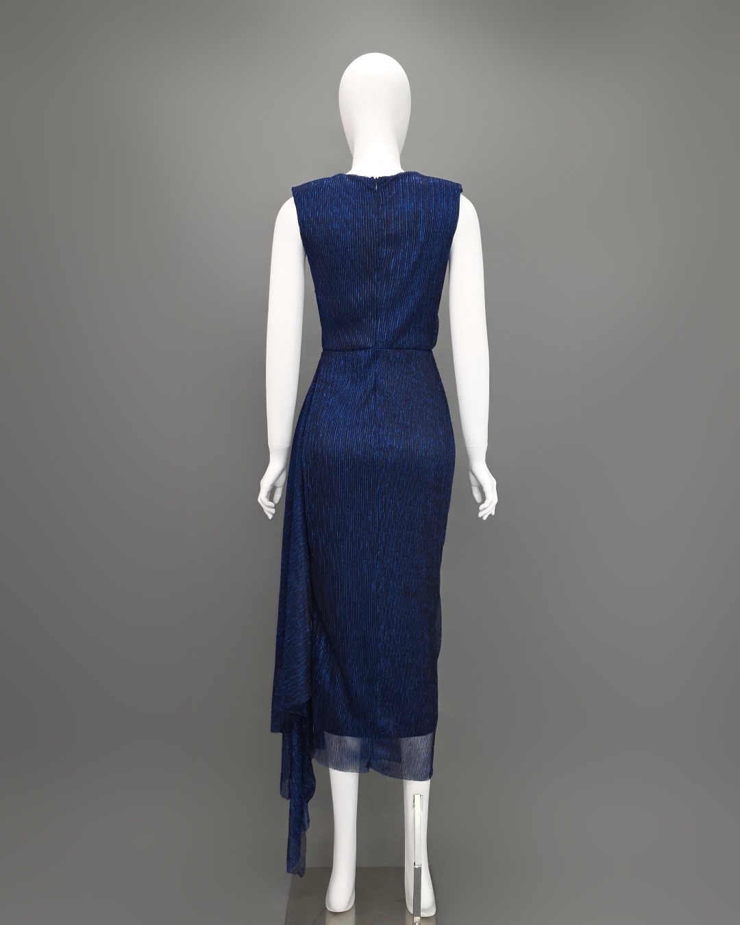 เดรสแฟชั่น มีดี้เดรสเสื้อคอกลมแขนกุด กระโปรงทรงสอบ