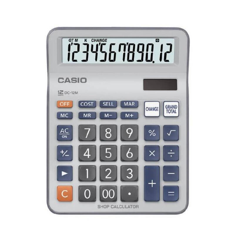 เครื่องคิดเลขตั้งโต๊ะ 12 หลัก Casio # DC-12M