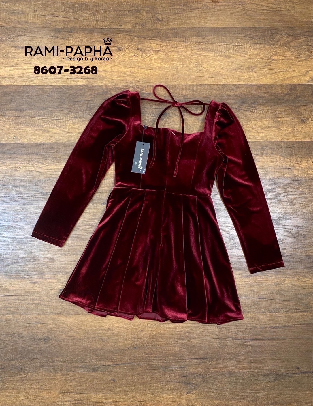 เดรสแฟชั่น มินิเดรสเนื้อผ้าสไตล์กำมะหยี่เนื้อดี นุ่มมากคะ สีสันสวยสดใส