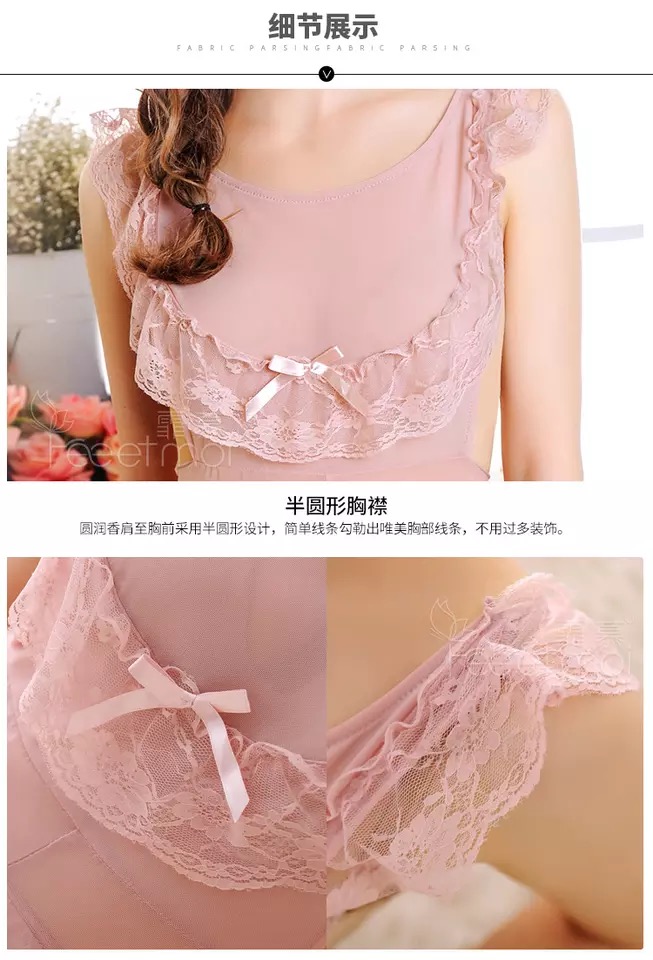 ชุดนอนซีทรู ชุดเมทสาว ซีทรูสีนูทเนื้อ เนื้อผ้าทิ้งตัว สวยหรูมากคะ