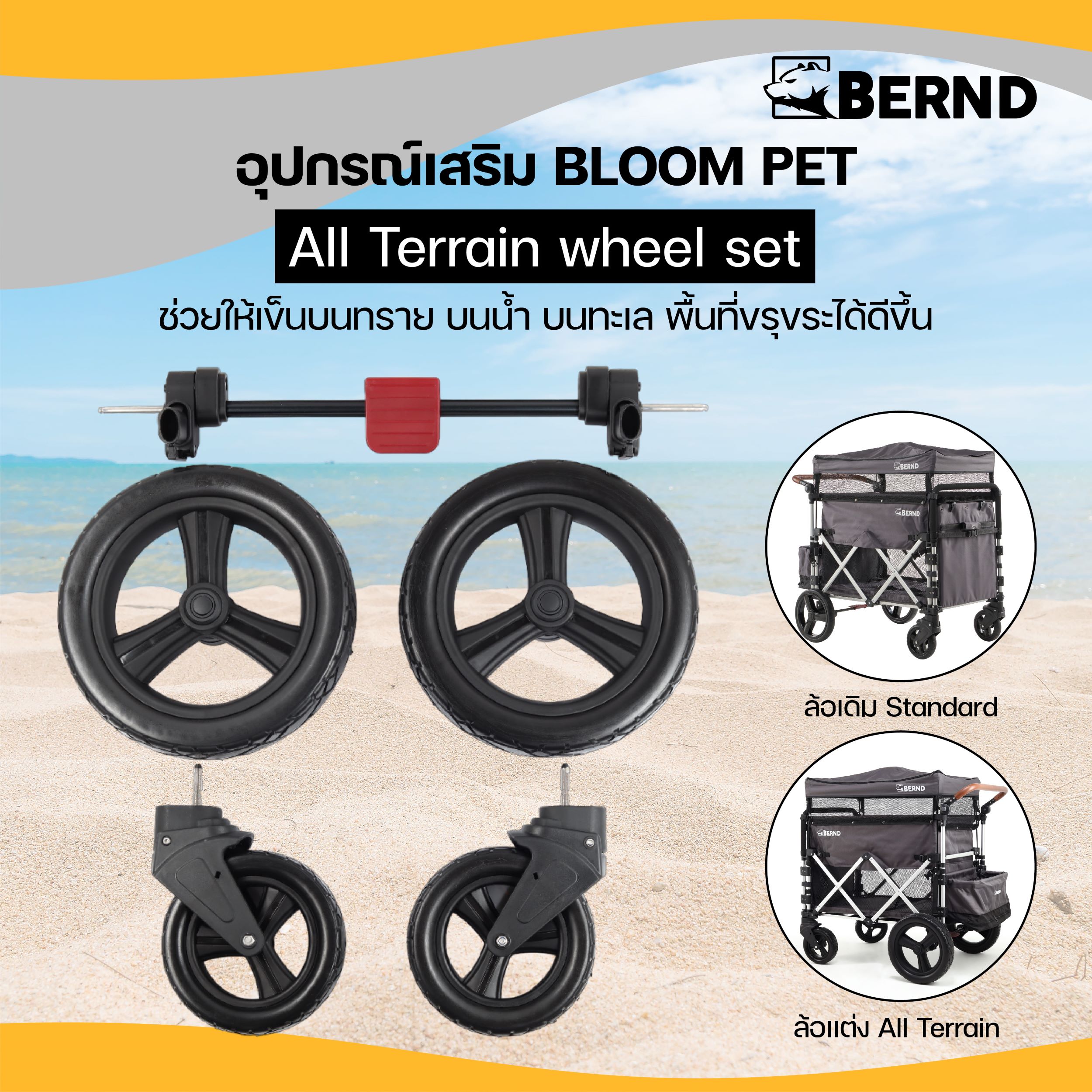 ล้อแต่ง สำหรับรถเข็น Bernd Bloom Pet - All Terrain Wheels Set
