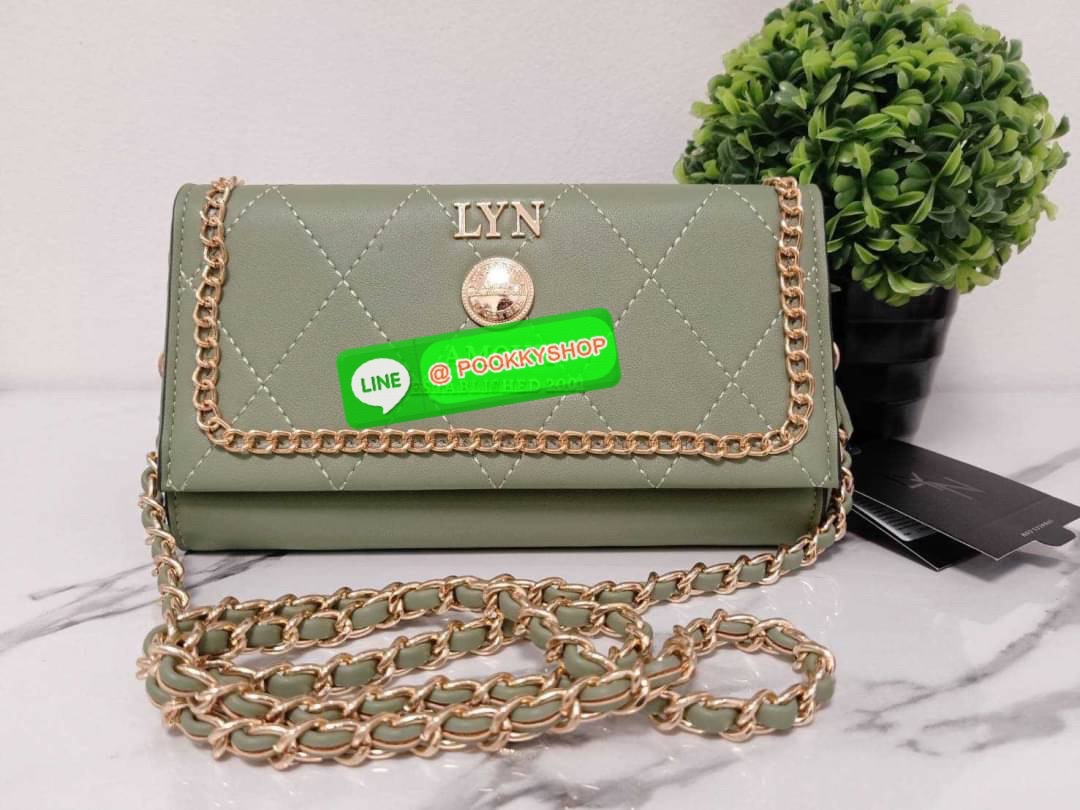 Lyn กระเป๋าสตางค์ สะพายข้าง คอลเล็คชั่นใหม่ สายสะพายสามารถถอดออกได้นะคะ