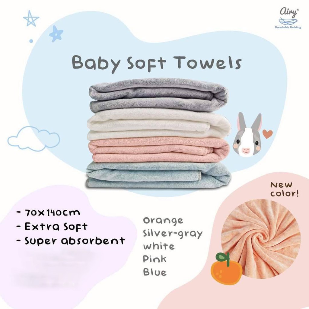 Airy ผ้าเช็ดตัวขนนุ่ม Microfiber สำหรับเด็ก (70x140 cm)