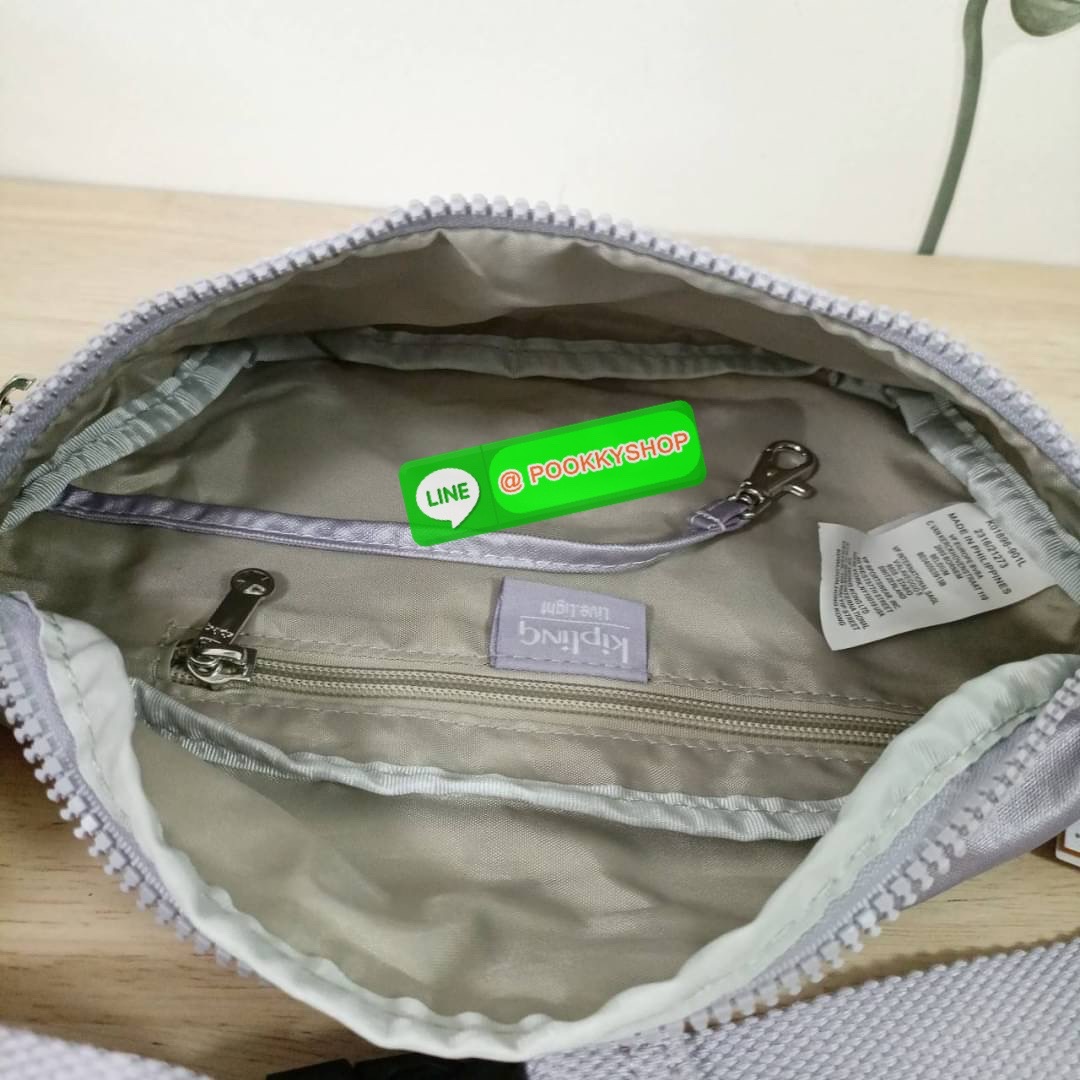 KIPLING YASEMINA Fanny Pack ซับในสีพื้น หัวซิปโลหะไม่มีอักษรแบรนด์ กระเป๋าคาดอกหรือคาดเอว วัสดุด้านนอก Nylon +polyester