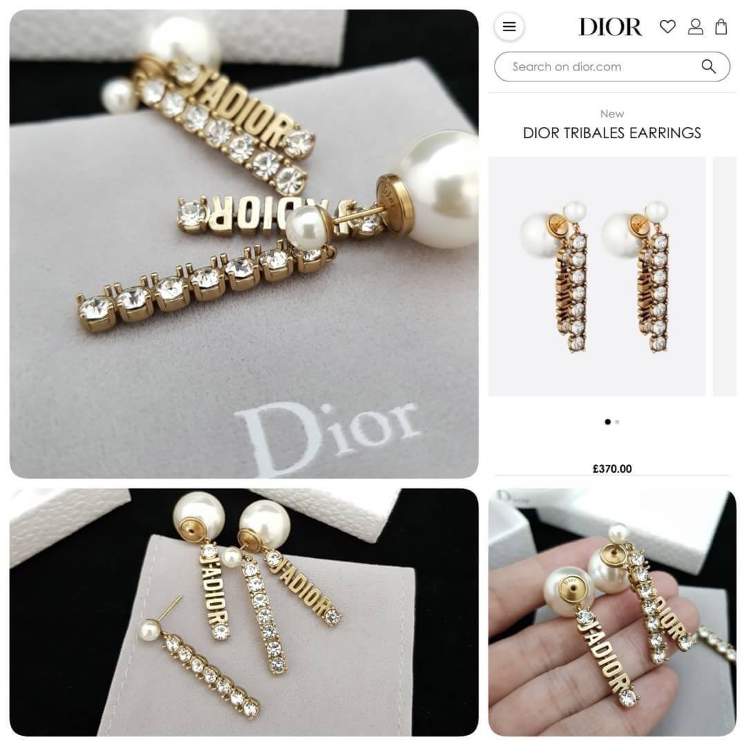 Super Hi-End Quality !!!!! ((เกรด 1:1 ดีที่สุดในท้องตลาด แสตมครบค่ะ)) Dior Tribales Earrings **คอลเลคชั่น Autumn 2019 ใหม่ล่าสุดเลยคร่า** งาน 1:1 เหมือนในช็อปเป๊ะๆ ต่างหูดิออรุ่นใหม่ ล่าสุดชนช็อป ดีไซน์สวยมากๆค่ะ ประดับอะไหล่ทองแอนทีคอย่างดี งานสวยไร้ที่ต