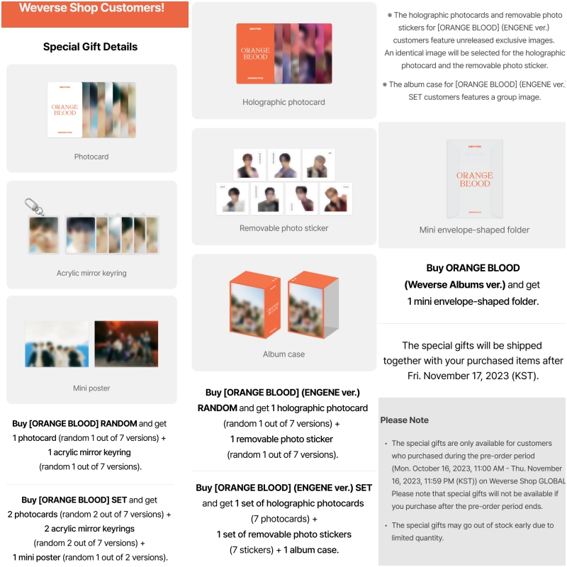 ENHYPEN 5th Mini Album - ORANGE BLOOD (Random ver.)