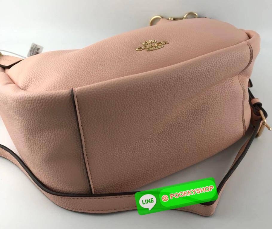 Coach C9190 Jules Hobo Shoulder Crossbody bag Refined pebble leather Inside zip and multifunction pockets Zip-top closure, fabric lining Detachable handle with 11" drop Outside zip pocket