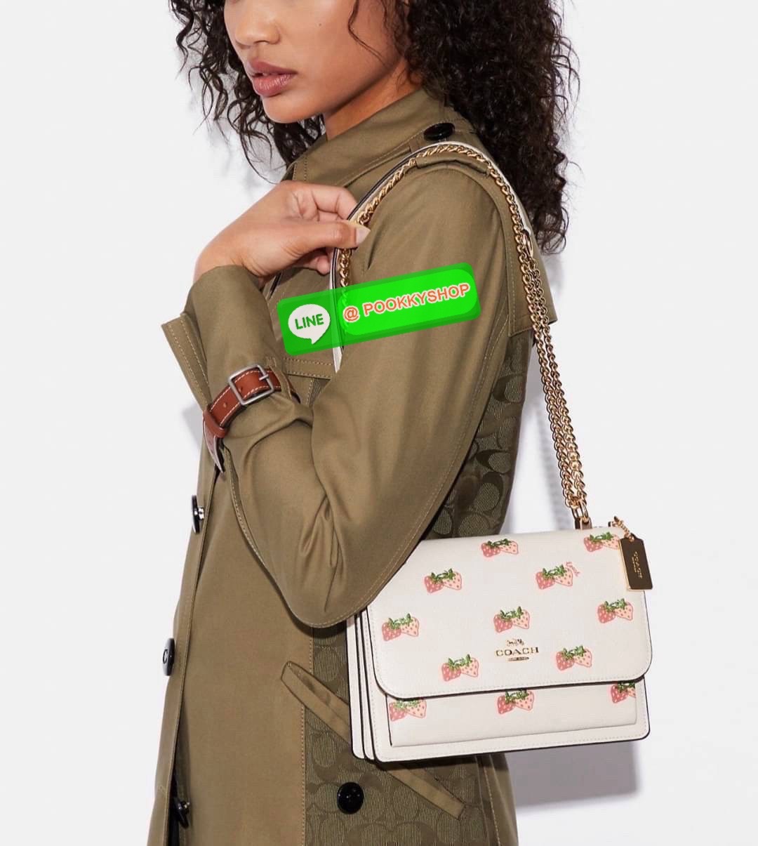 COACH C7596 C5797 Rowan Satchel Crossbody Signature Print รุ่นลิมิเต็ดสุดคิ้วท์ พิมพ์ลายสตรอเบอรี่ละมุน แทรกหัวใจเบา ๆ น่ารักแบบละลายใจ