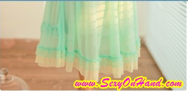 ชุดนอน ซีทรู เกรดPremium สินค้าส่งออกญี่ปุ่น สี เขียวอ่อน แต่งซับสีขาว ช่วงอก แต่งระบายขอบทั้งชุด เนื้อผ้าหรู คุณหนูตามภาพเลยคะ