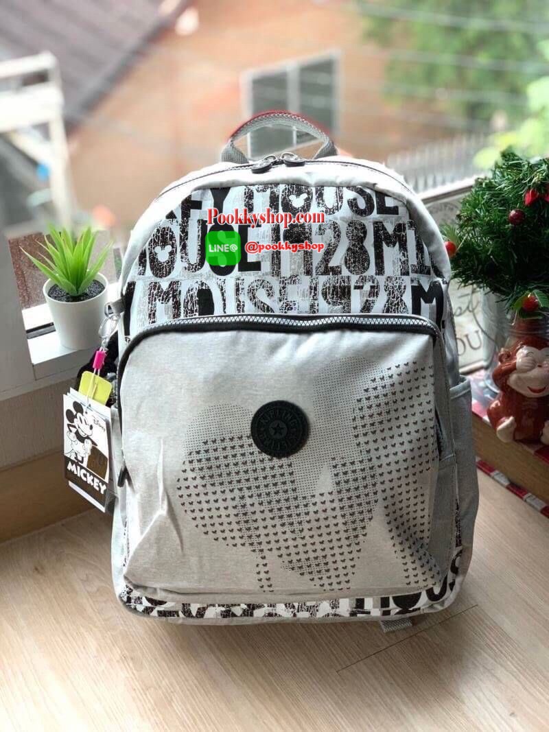 KIPLING D BRIGHT Medium Backpack in jersey fabric เป้สะพายหลัง รุ่นฉลองมิคกี้90ปี ลิมิเตท ใบใหญ่ วัสดุpolyester100% ใส่หนังสือหรือเอกสารต่างๆได้ หรือสัมภาระสำหรับท่องเที่ยว มีช่องใส่ขวดน้ำด้านข้าง สายสะพายปรับฟรีไซส์ สำหรับคนรักมิคกี้รุ่นนี้ห้ามพลาด!!!