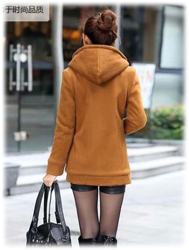 เสื้อกันหนาวแฟชั่นเกาหลี : เสื้อกันหนาว พร้อมส่ง สีน้ำตาล ซิบหน้า มีฮูทสุดเท่ห์ ฮูทบุด้วยขนสัตว์สังเคราะห์นิ่มๆ แฟชั่นมาใหม่สไตล์เกาหลี