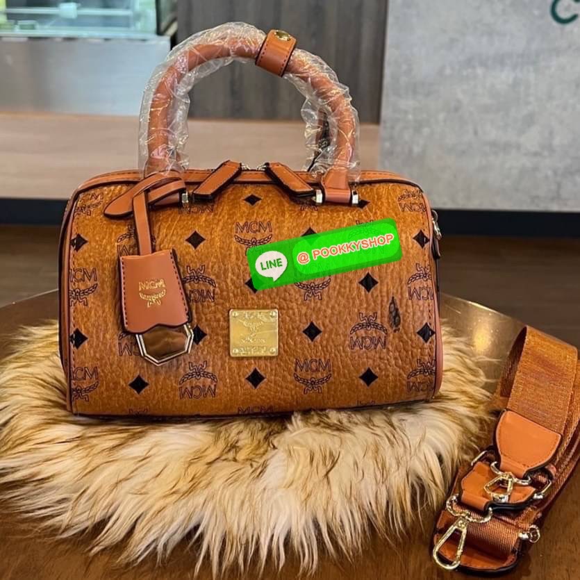 กระเป๋าทรงหมอนMCM 10” หนังแกะแท้ทั้งใบค่ะ