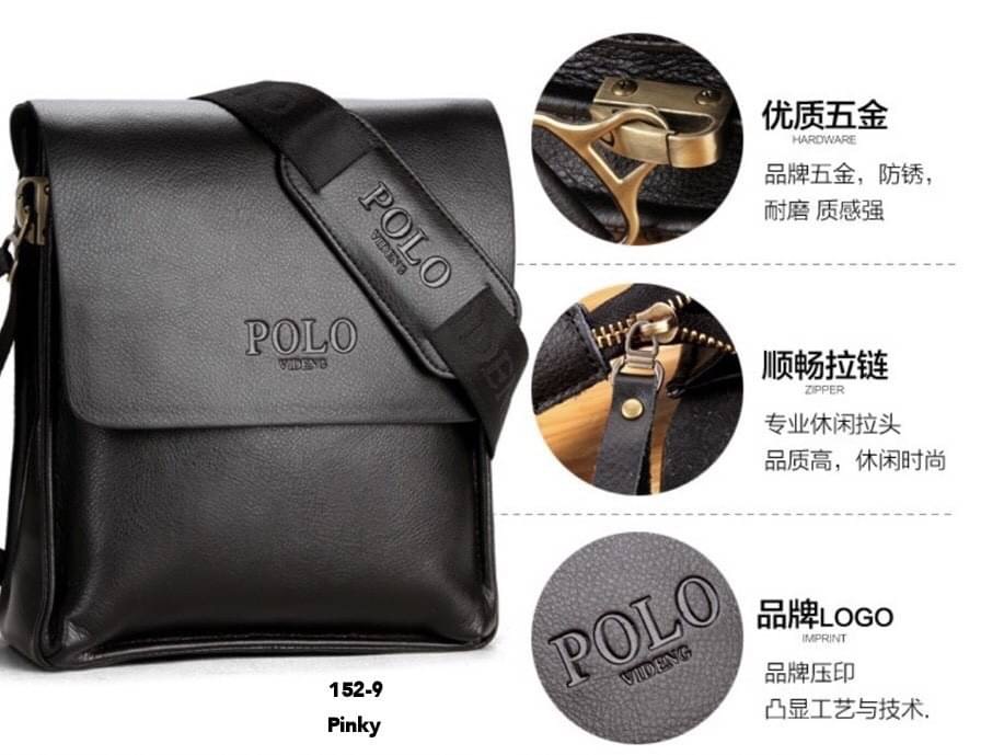 พร้อมส่ง 152-9 และ 152-12 กระเป๋าสะพายผู้ชาย 152-9 และ 152-12 งานนำเข้า polo ที่หนุ่มๆชื่นชอบ หนังดีมาก งานระดับไฮเอน สายสะพายหรู ดูดี มีหนังรอง ด้านในมีช่องใส่ของเยอะ ใช้แล้วดูดี ดูเท่ห์สุดๆ