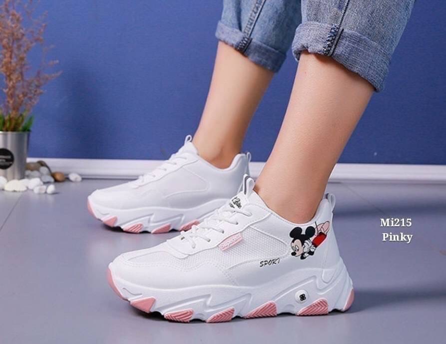 พร้อมส่ง Mi215 รอบ 2 ครบไซส์ ผ้าใบมิกกี้เมาส์ Mi215 งานนำเข้าแบบสวย งานดีมาก แบรนด์ suprem เพิ่มแบรนด์ Mickey ที่สาวๆชื่นชอบมาอีก แบรนด์หนักๆ ในราคาเบามากกก ผลิตจาก pu เกรดดีที่สุด ด้านในบุนิ่ม พื้นนิ่มมาก แต่งสีสวยเด่น ใส่เล่น หรือใส่วิ่งได้ ใส่กับชุดไหน