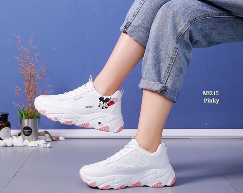 พร้อมส่ง Mi215 รอบ 2 ครบไซส์ ผ้าใบมิกกี้เมาส์ Mi215 งานนำเข้าแบบสวย งานดีมาก แบรนด์ suprem เพิ่มแบรนด์ Mickey ที่สาวๆชื่นชอบมาอีก แบรนด์หนักๆ ในราคาเบามากกก ผลิตจาก pu เกรดดีที่สุด ด้านในบุนิ่ม พื้นนิ่มมาก แต่งสีสวยเด่น ใส่เล่น หรือใส่วิ่งได้ ใส่กับชุดไหน