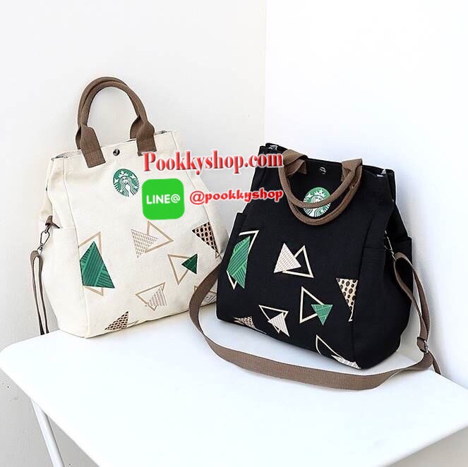 ReStock! พร้อมส่งอีกครั้งตามคำเรียกร้องค่ะ STARBUCKS COOLER BAG กระเป๋าถือหรือสะพายอเนกประสงค์ Limited Edition จาก STARBUCKS วัสดุ Canvas เนื้อหนาอยู่ทรงสวยแม้ไม่ใส่ของใบใหญ่กำลังดีน้ำหนักเบามาพร้อมหูหิ้วและสายสะพายยาวถอดได้เลื่อนปรับได้ เปิดปิดด้วยกระดุม